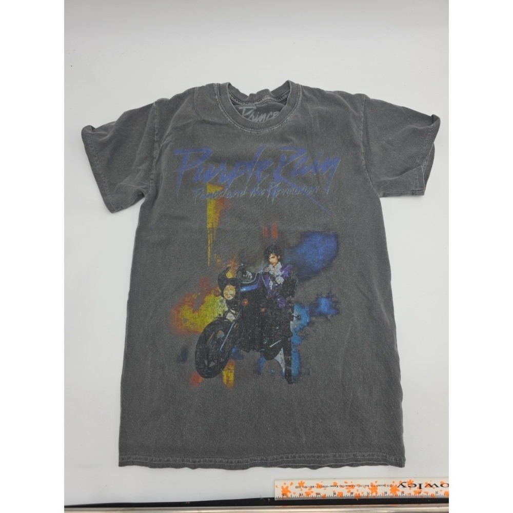 Prince and the Revolution Purple Rain Black Crew Neck T Shirt Men Sz S